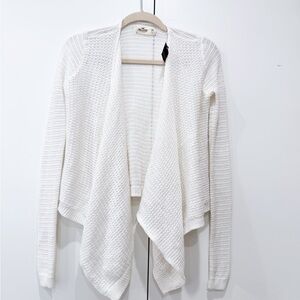 Hollister White Crochet Knit Cardigan Sweater Cotton Size XS NWT Boho Chic Indie